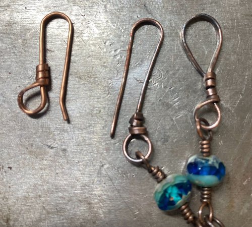 Susan LeGuyader's Up Your Design Game with Flat Wire - , Wire Jewelry Design, Forging, Forging Jewelry, Jewelry Forging, finished photo after using flat wire
